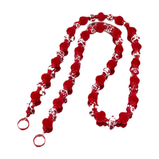 Correa de cadena para bolso, cuentas DIY extraíbles para bolso de hombro pequeño, bolso para hacer bolsos Rojo