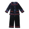 thumbnail image 2 of Pijamas de algodón con botones para niños y niñas, ropa de dormir de moda superior para invierno, 2023, 2 of 3