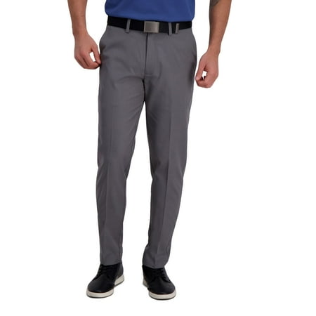 Men's Haggar® Cool Right® Performance Flex Slim-Fit Flat-Front Pants Color: Heather Gray Size: 34X29
