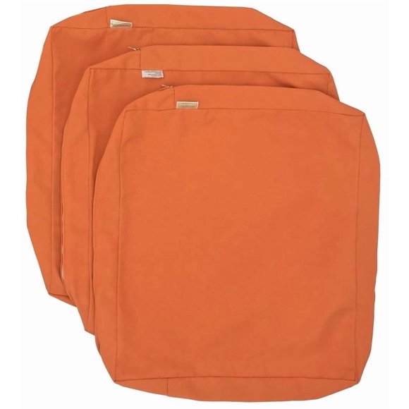 CozyLounge Coussin de Chaise de Patio Extérieur Imperméable Orange Sunkissed (20"x18"x4" (3 Housses))