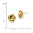 thumbnail image 2 of Real 14kt Yellow Gold Polished Love Knot Post Earrings; for Adults and Teens; for Women and Men, 2 of 2