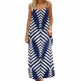 thumbnail image 6 of XIAOCHA Womens Summer Maxi Dresses Chevron Geometric Print Spaghetti Strap Deep Back Tie Back Oversized Vacation Dresses, 6 of 6