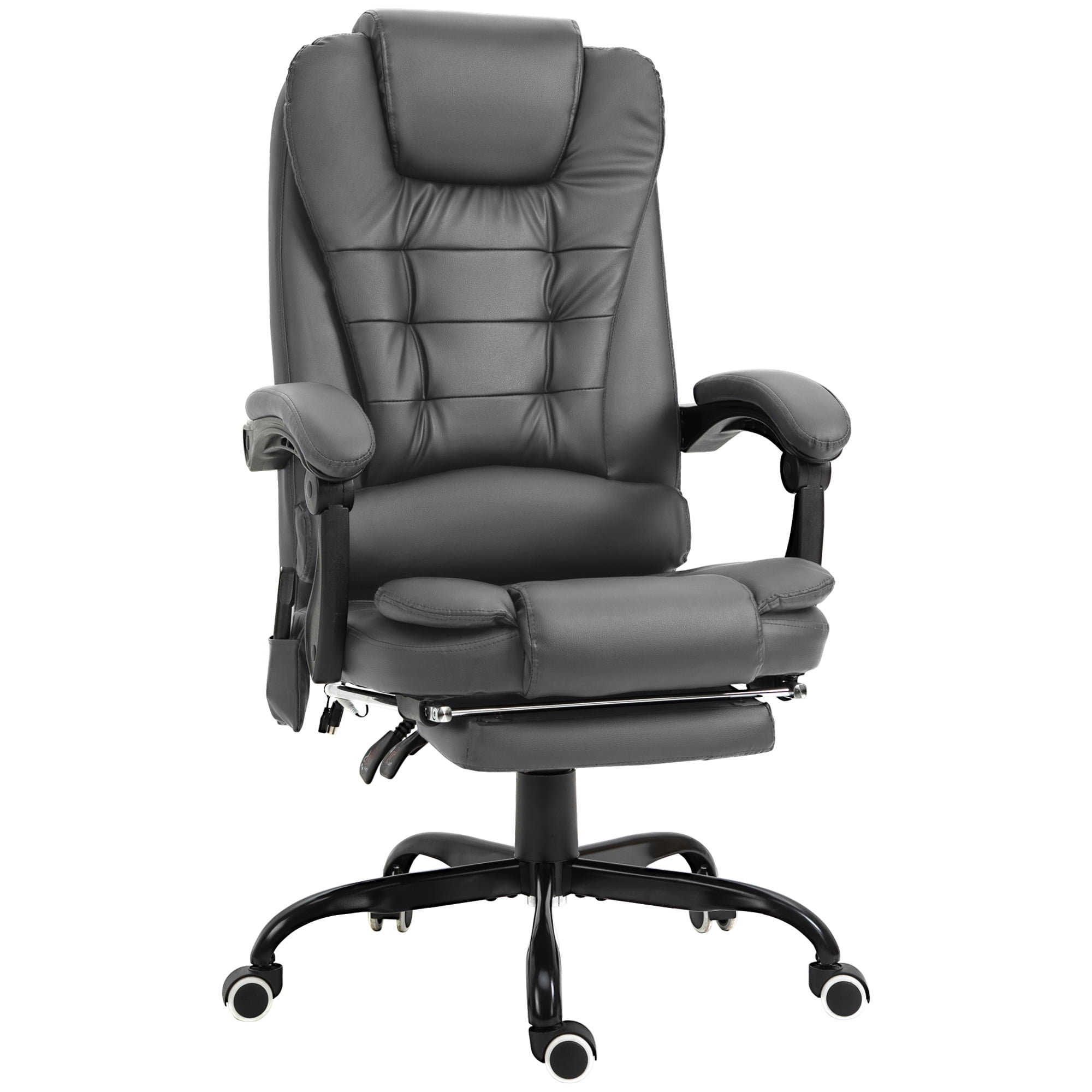 Vinsetto 7-Point Vibrating Massage Office Chair with High Back Gray