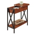 thumbnail image 2 of Convenience Concepts Tucson Flip Top End Table with Charging Station and Shelf, Electric, Cherry/Black ( Pack of 2 ), 2 of 2