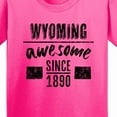 thumbnail image 4 of Inktastic Wyoming Awesome Since 1890 Youth T-Shirt, 4 of 5