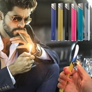 Yoloke Portable Lighters, Thin Metal Lighters, Torch Lighters, Refillable Butane Lighters, Soft Flame Lighters, Cigar Lighters, Gifts for Men and Women(Pink)
