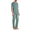 thumbnail image 6 of Hanes Short Sleeve Crew Neck Striped Pajamas (Men's) 2 Piece Set, 6 of 6
