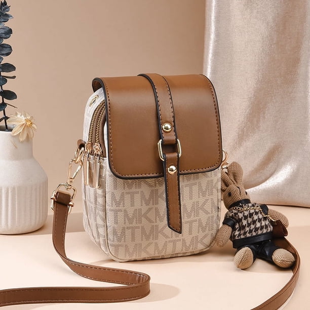 Bolso para teléfono móvil, bolso retro pequeño para mujer, bolso cruzado coreano sencillo de varias capas, dulce