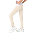 thumbnail image 3 of jobturf Girls Leggings High Waisted Ruffle Trim Ribbed Yoga Pants Summer Stretchy Casual Trousers for Kids 1-10 Years, 3 of 7