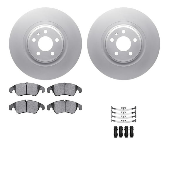 Dynamic Friction Company Front Geospec Brake Rotors with 5000 Advanced Brake Pads includes Hardware 4512-73160