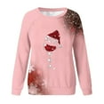 thumbnail image 4 of DianGeFu Womens Hoodies Pullover Plus Size Print Round Neck Loose Long Sleeve for 2024 Christmas Fashion(Pink,L), 4 of 4