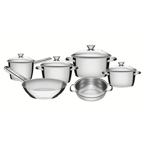 Batería de cocina Tramontina Allegra 10 piezas Acero Inoxidable