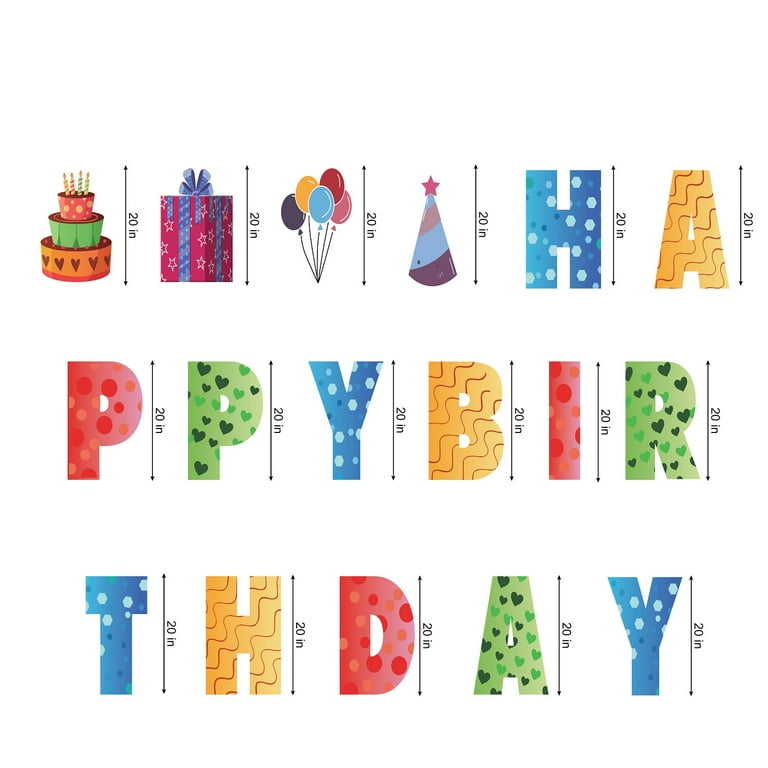 20+ Block Letters Happy Birthday