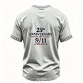 thumbnail image 4 of Men 911 25th Memorial Shirts American Flag Print V Neck Short Sleeve Tops Never Forget 911 Graphic Shirts,American Flag Patriotic T-Shirts, 4 of 4