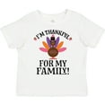 thumbnail image 3 of Inktastic Thanksgiving Girl Turkey Thankful for Family Girls Toddler T-Shirt, 3 of 5