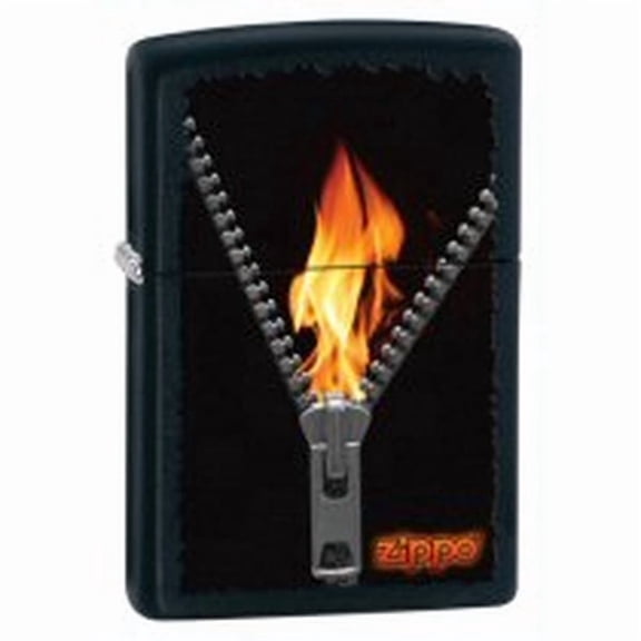 Zippo Lighter Black Zipped 28309