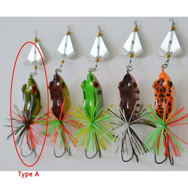 1PCS Hard Fishing Lure With Propeller Large Noise Isca Frog Lure 135mm