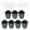 Black, variant on 7-Pcs 3.1" White Wall-Mounted Plastic Plant Pots Decorative Flowerpots with Hooks & Absorbent Cotton Threads, Automatic Watering Plant Flowerpot 3.1 inches