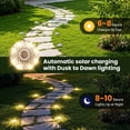 thumbnail image 5 of BLITZWILL Solar Ground Lights Outdoor, 12 Pack Bright LED Solar Pathway Lights Waterproof for Landscape Decoration, Deck Lighting for Garden Walkway Driveway (Warm White), 5 of 8