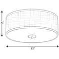 thumbnail image 7 of Progress Lighting Inspire 1-Light LED Flush Mount, Brushed Nickel, Linen Shade, 7 of 7
