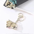 thumbnail image 4 of Llavero de elefante con diamantes de imitación para bolso de mujer, colgante azul, 4 of 5
