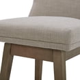 thumbnail image 6 of CHITA 26 in Swivel upholstered Counter Bar Stool Set of 2, Wood Legs, Fabric in Tan, 6 of 8