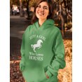 thumbnail image 5 of Tstars A Girl Who Loves Horses Youth Hoodie - Unique Gift for Horse-Loving Girls - Comfortable & Stylish Cotton Blend Hoodie, 5 of 8