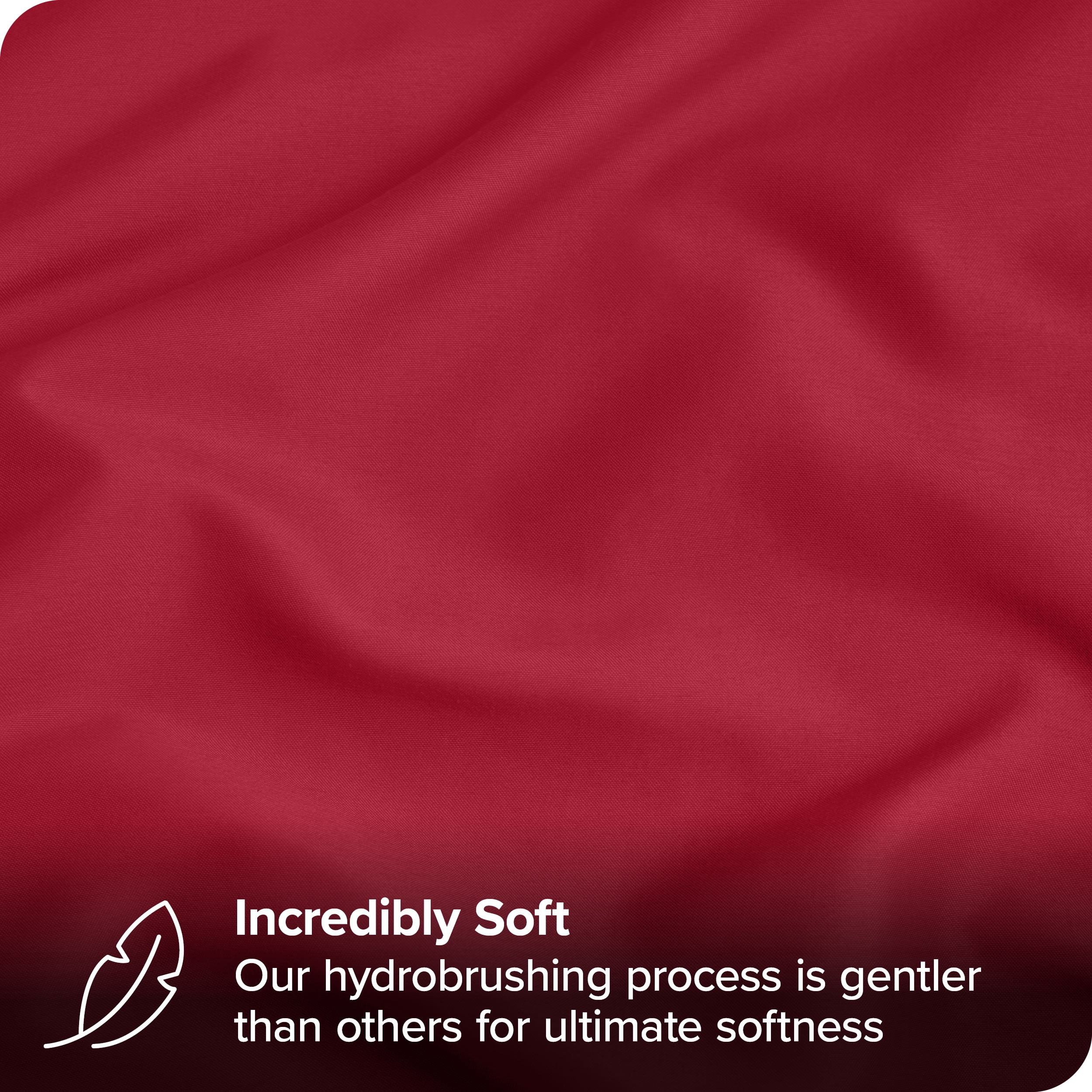 Bare Home Red Microfiber Pillowcase Set, Hypoallergenic, King Set of 2