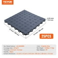 thumbnail image 2 of VEVOR Garage Tiles Interlocking, 12 x 12 x 0.53 inch 25 Pack Garage Floor Covering Tiles, Non-Slip Double-Sided Texture Garage Flooring Tiles, for Garages, Basements, Repair Shops, Graphite Gray, 2 of 9