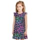 thumbnail image 1 of Fotbe Rainbow Animal Skin Vestido de Dormir para Niñas de 3 a 10 Años, Mangas Cortas, Estilo Princesa, Pijama Camisón con Mangas Voladas-XX-Large, 1 of 6