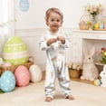 thumbnail image 3 of Onlypjs Spring Family Matching Pajamas Bunny Print Long Sleeve Tops and Pants 2 Piece Easter Holiday Lounge Set, 3 of 5