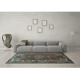 thumbnail image 3 of Ahgly Company Indoor Square Persian Light Blue Traditional Area Rugs, 5' Square, 3 of 4