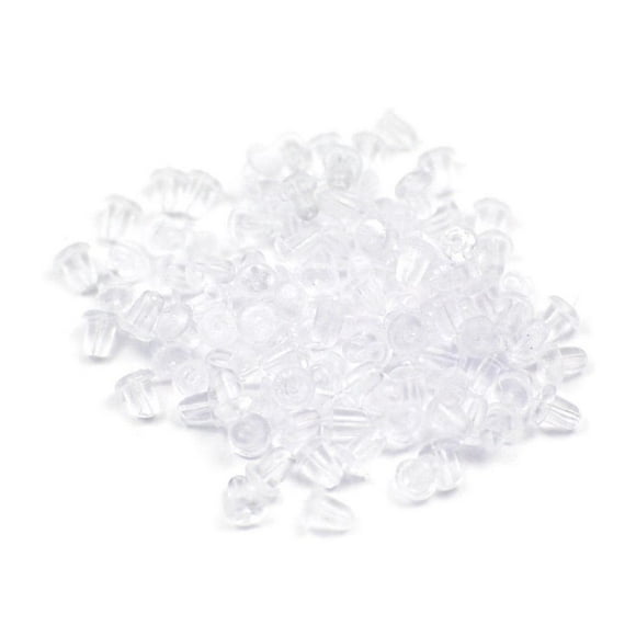 Ruifaya B2406 soft glue (A) a pack of about 100 $ earplug accessories flying saucer ear needle cap ear stud bullet head diy jewelry accessories earring ear plug material handmade wholesale