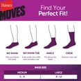 thumbnail image 6 of Hanes Women's No Show Socks, Moves, 3-Pack, Size 5-9, 6 of 7