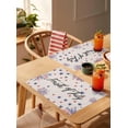 thumbnail image 4 of Cotton Linen Red and Blue Stars Placemat Fourth of July Placemats Set of 6, Retro Stars Fireworks Non-Slip Table Mats for Dining Table,12x18 Inch Heat Insulation Patriotic Place Mats, 4 of 6