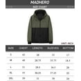 thumbnail image 6 of MADHERO Men's Windbreaker Jacket With Hooded Lightweight Packable Jacket Army Green/Black Size L, 6 of 6