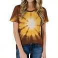 thumbnail image 2 of JTZGDY Womens Sublimation T Shirts Plus Size Tie Dye Bleached Tees Tops Short Sleeve Vintage Crew Neck Tshirts Funny Cute DIY Clothes Multicolor#01 L, 2 of 10