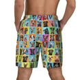 thumbnail image 3 of Sigee Cute Dogs Collage Print Mens Swim Trunks with Compression Liner Quick Dry Swim Stretch Beach Shorts with Pockets,S-3XL, 3 of 7