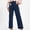 Navy, variant on YVNAURA High Waisted Corduroy Pants for Women Straight Leg Loose Trousers with Pockets Elastic Drawstring Waist Comfy Casual Pants Fall Winter Work S-XXL, Brown,L