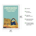 thumbnail image 2 of London to Baghdad by Simplon Orient Express - Ctesiphon Arch - Vintage Railroad Travel Poster by Roger Broders c.1931 - Fine Art Matte Paper Print (Unframed) 30x44in, 2 of 4