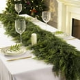 thumbnail image 2 of Guvpev 9FT Christmas Cedar Garland, Realistic Faux Winter Pine Garlands, Green Artificial Greenery Garland for Holiday, Home, Mantel, Fireplace, Indoor Outdoor Christmas Decorations, Seasonal Decor, 2 of 16