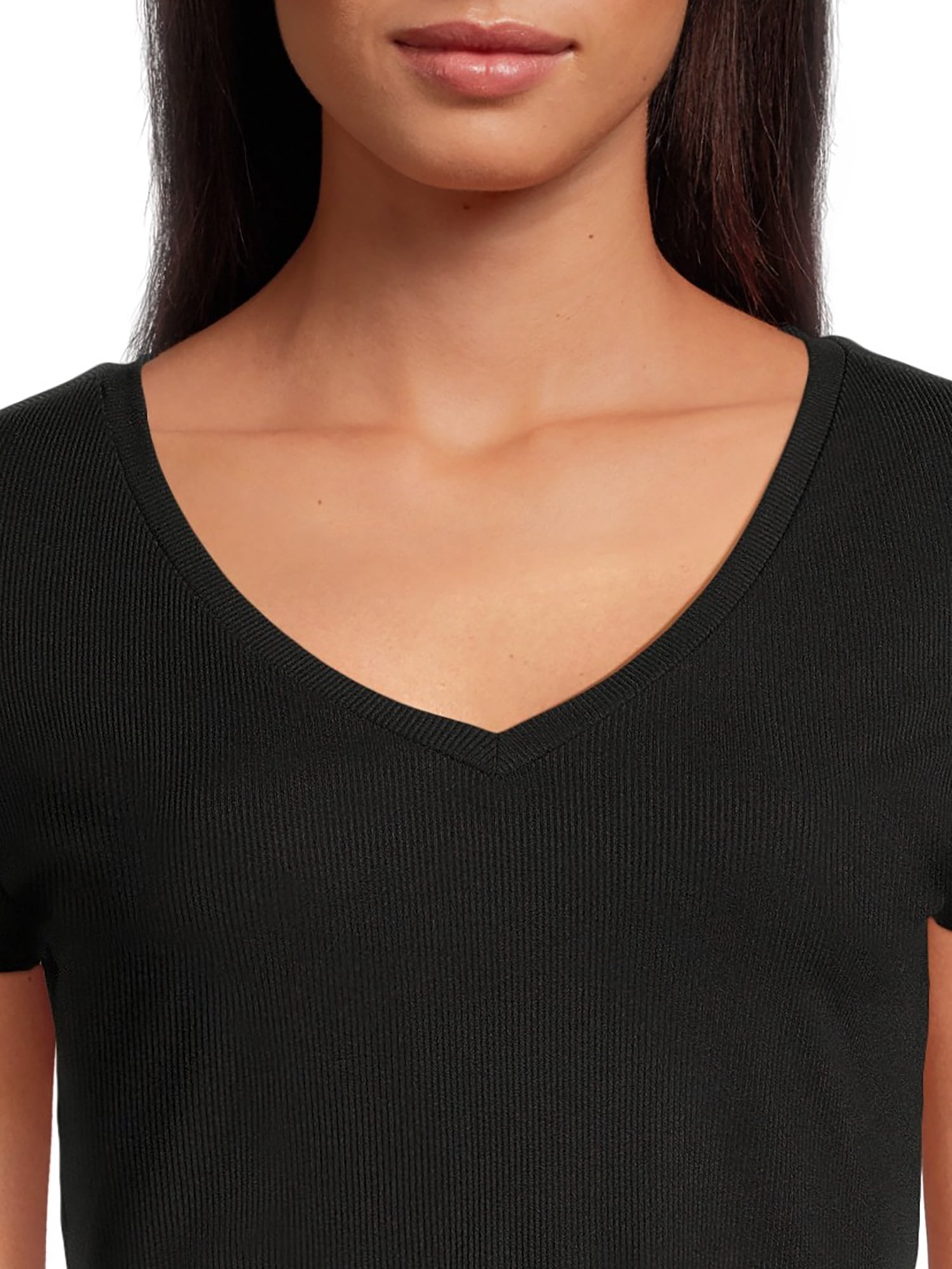 No Boundaries Juniors V-Neck Rib Tee