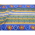 thumbnail image 2 of 5 Yard Lot Fabric Printed Spandex Stretch Yellow Orange Green Blue Striped Aztec D304, 2 of 2
