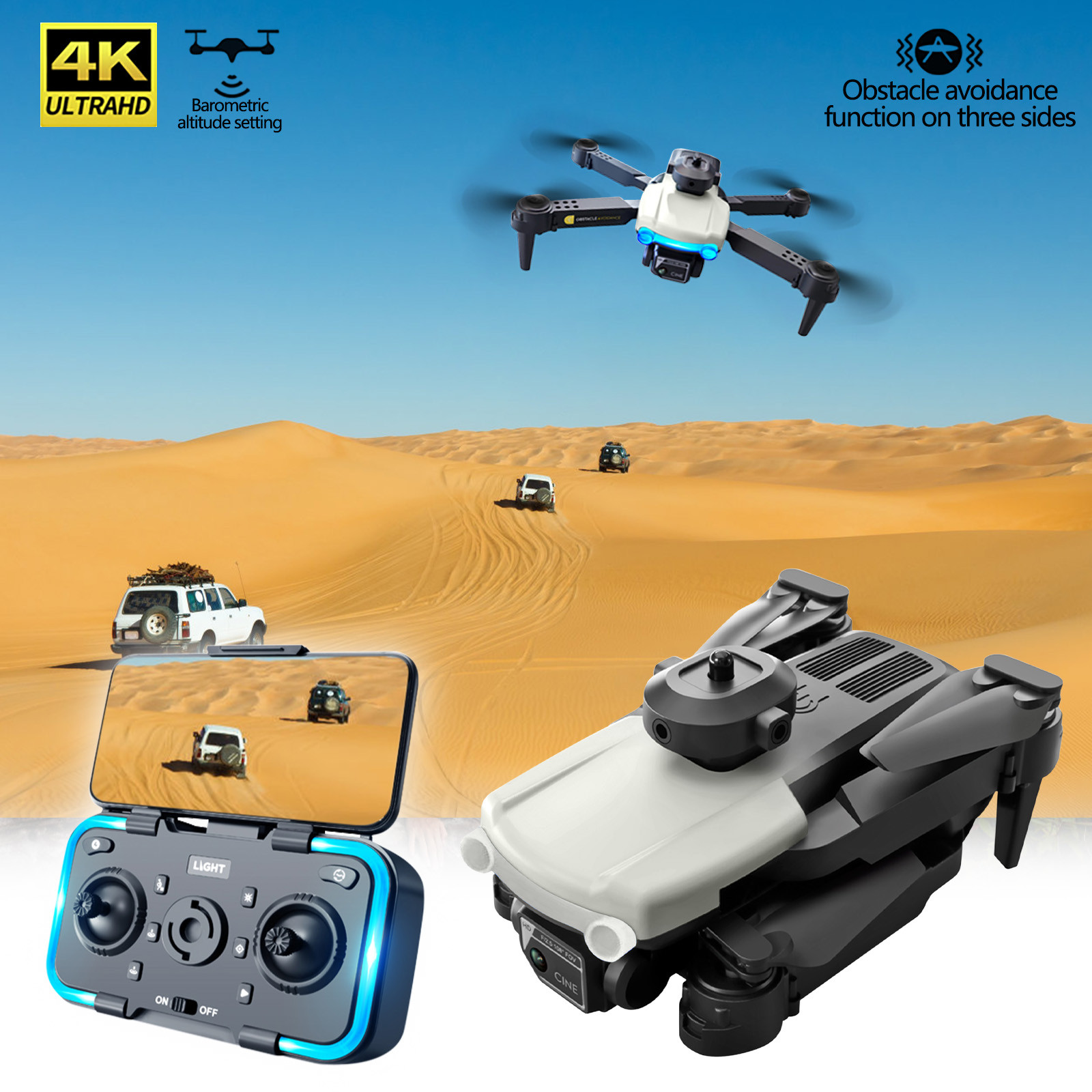Nilvkv Drone K102 PRO Folding Drone 4K Aerial Photography Quadcopter Omnidirectional Obstacle Avoidance Aerial Photography Machine Christmas Gift
