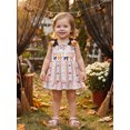 thumbnail image 4 of RUINIXCW Newborn Baby Girl Halloween Outfit Smocked Romper Dress Infant Baby Girls Summer Fall Clothes Pumpkin Spider Embroidery Sleeveless Dress Playsuit, 4 of 8