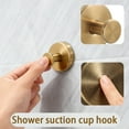 thumbnail image 3 of HUISZJ Gold Suction Cup Hooks for Shower Stainless Steel - Removable Towel Hooks for Bathroom Window Glass Wall - Super Suction Wall Hooks for Hanging Towel, 3 of 9