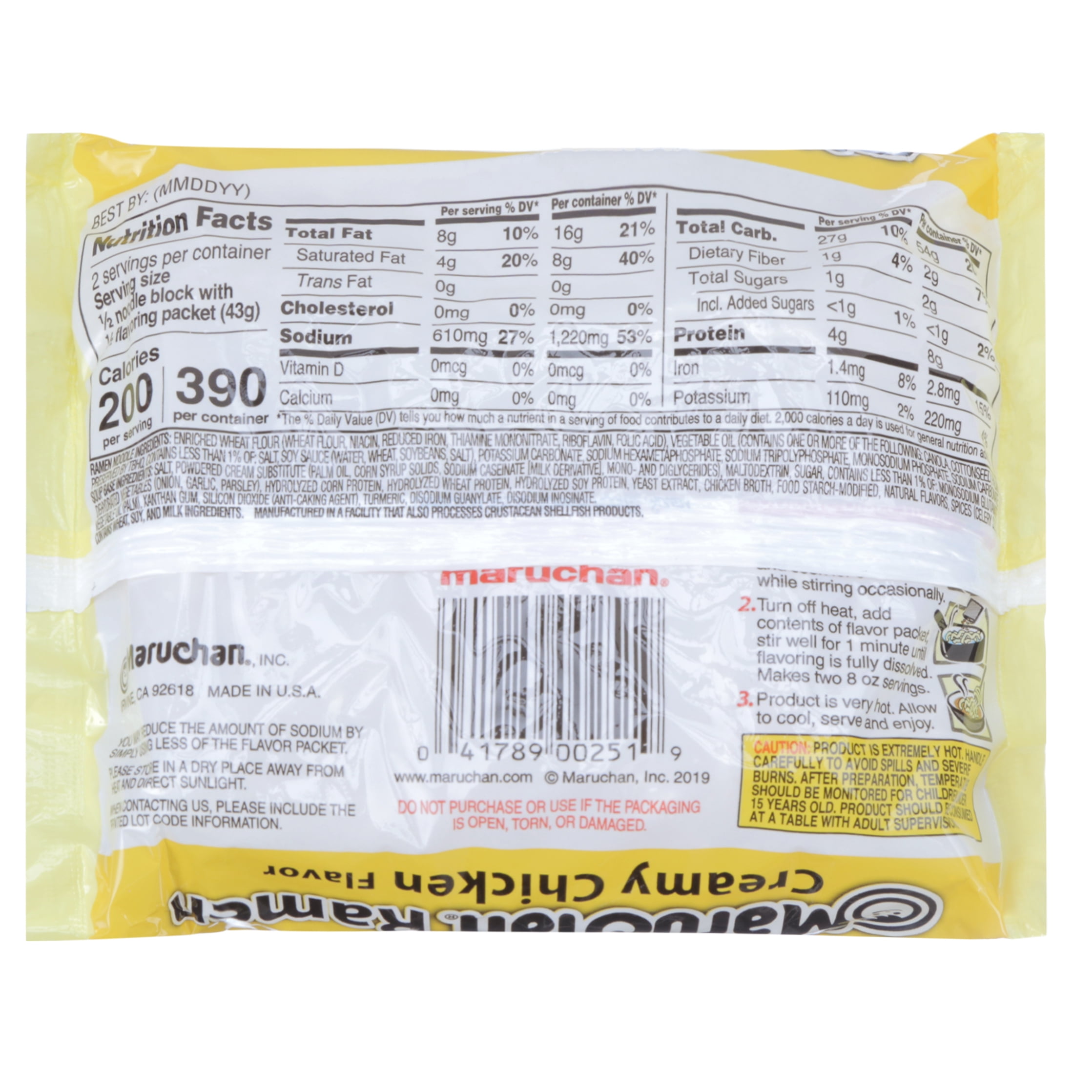 Buy 24 Packs) Maruchan Creamy Chicken Ramen Noodles, 3 oz ...