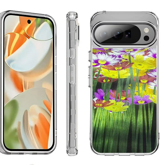 For Google Pixel 10 Pro XL Shockproof Protective Phone Case, by OneToughShield - Dream Flower