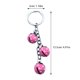 thumbnail image 2 of unbranded Llavero Rosa Con Campanas Y Colgante De Fresa Para Organizar Llaves Y Carteras, 2 of 8