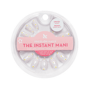 Olive & June Instant Mani Round Short Press-On Nails, Pink, Daisy Chain, 42 Pieces